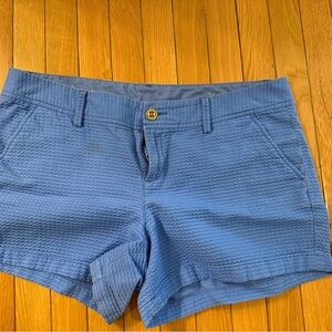 Blue Textured Women's Shorts Lily Pulitzer